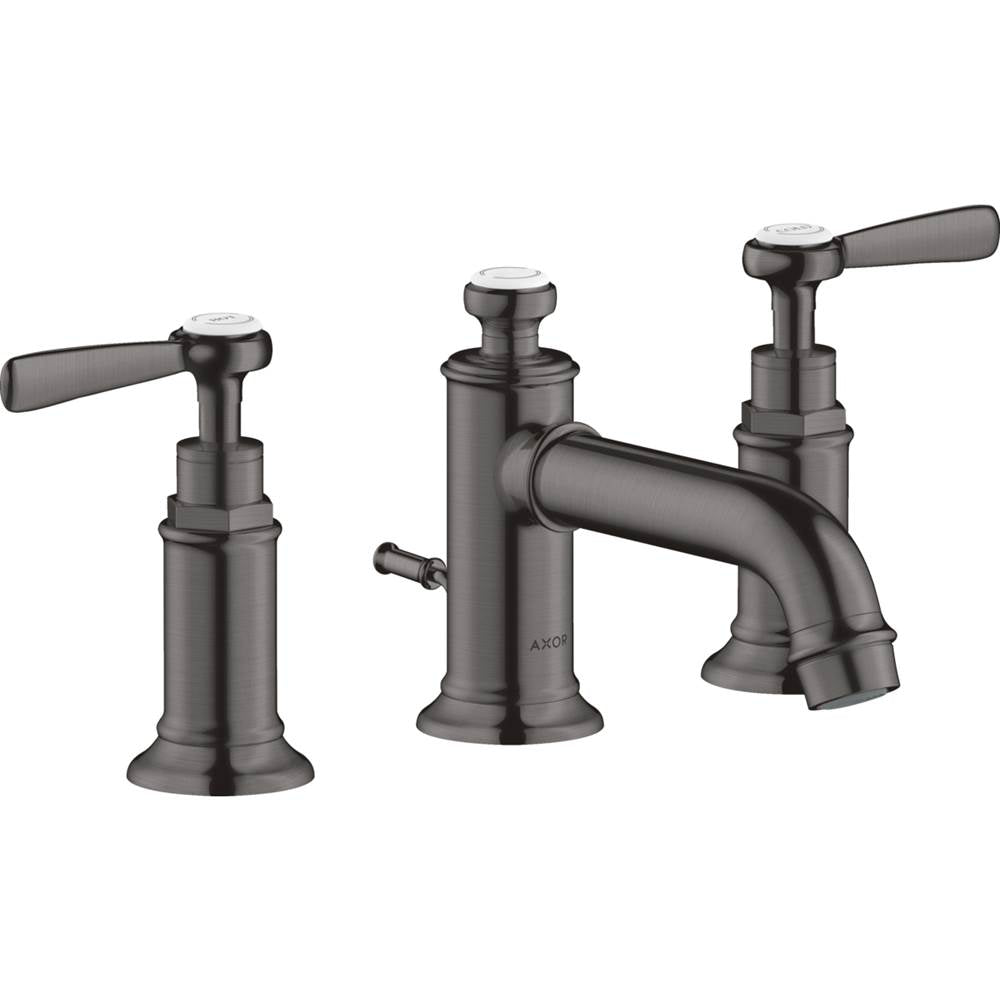 Axor - AXOR Montreux Widespread Faucet 30 with Lever Handles and Pop-Up Drain, 1.2 GPM in Brushed Black Chrome - Brushed Black Chrome