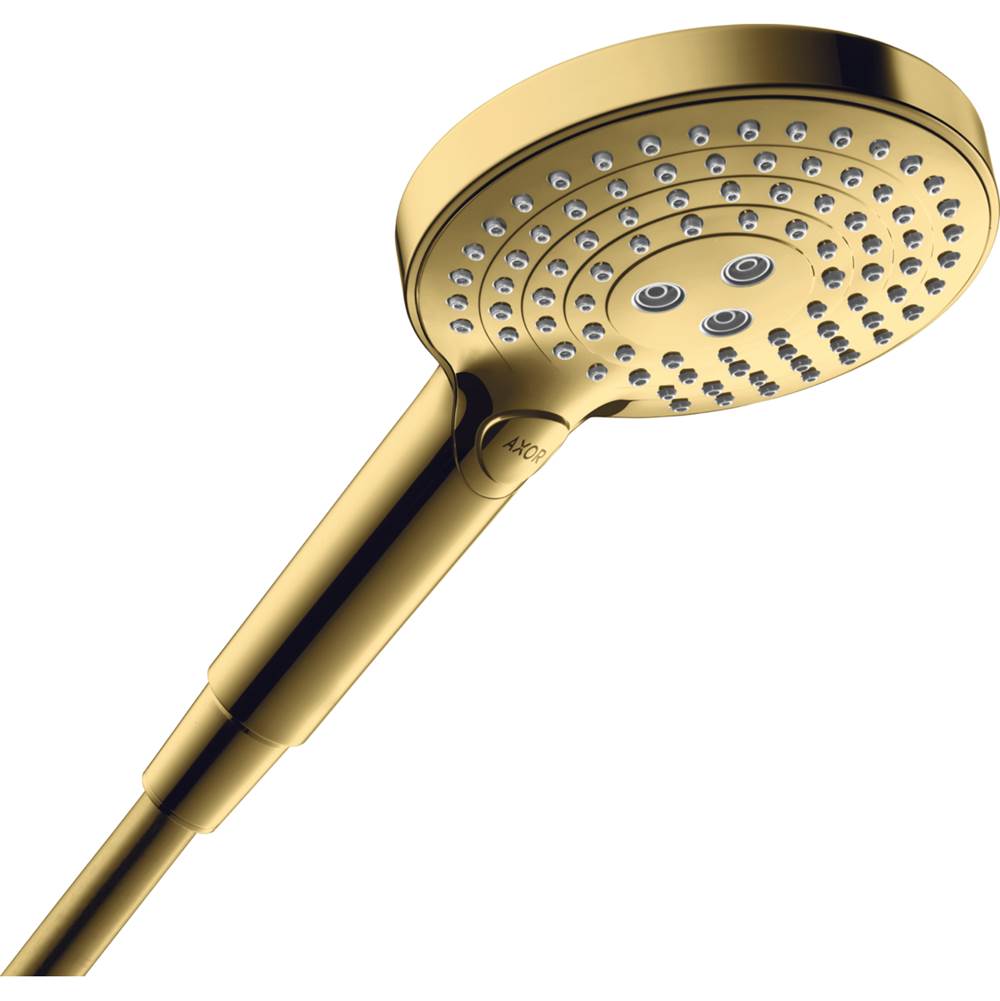 Axor - AXOR ShowerSolutions Handshower 120 3-Jet, 2.5 GPM in Polished Gold Optic - Polished Gold Optic