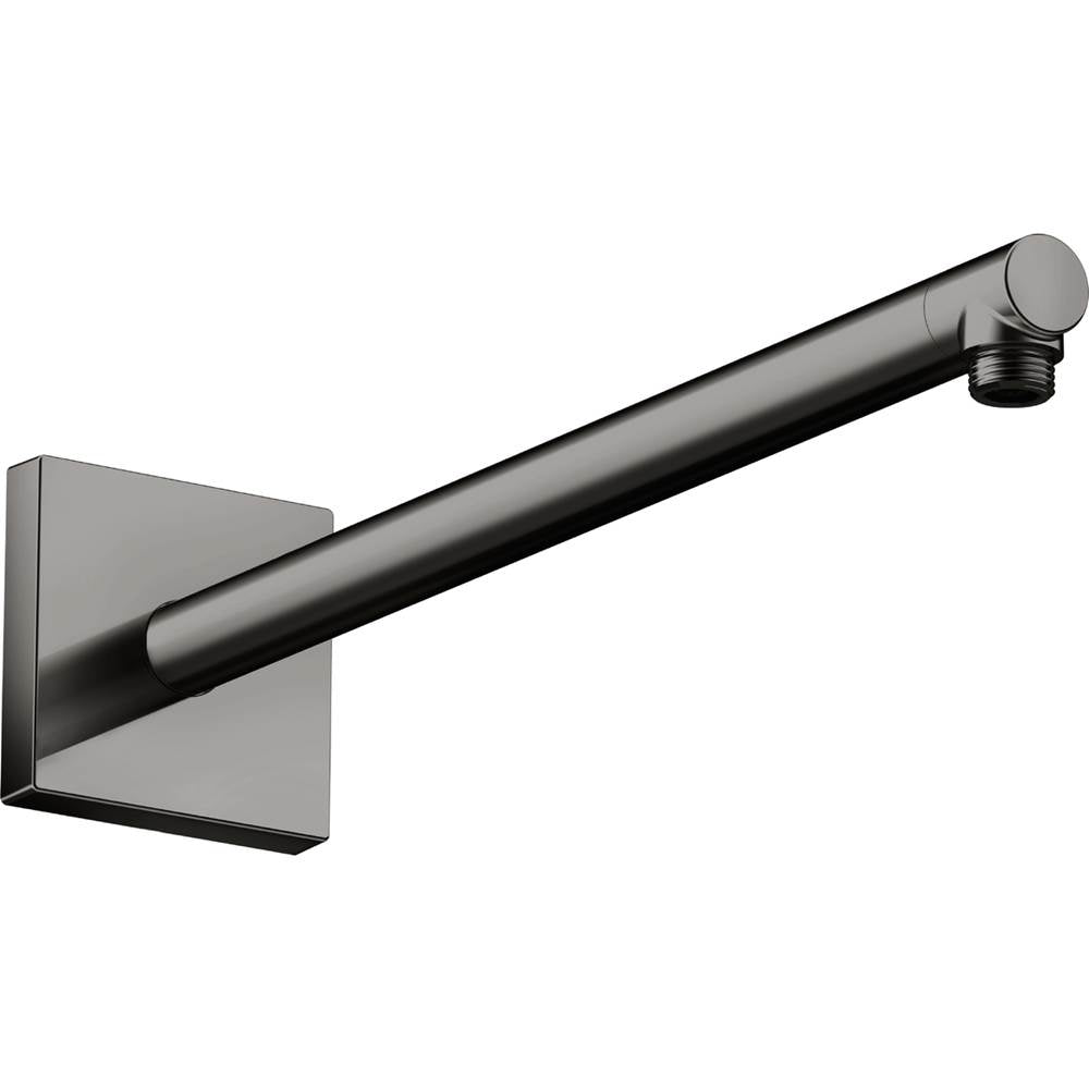 Axor - AXOR ShowerSolutions Showerarm Square, 15'' in Polished Black Chrome - Polished Black Chrome