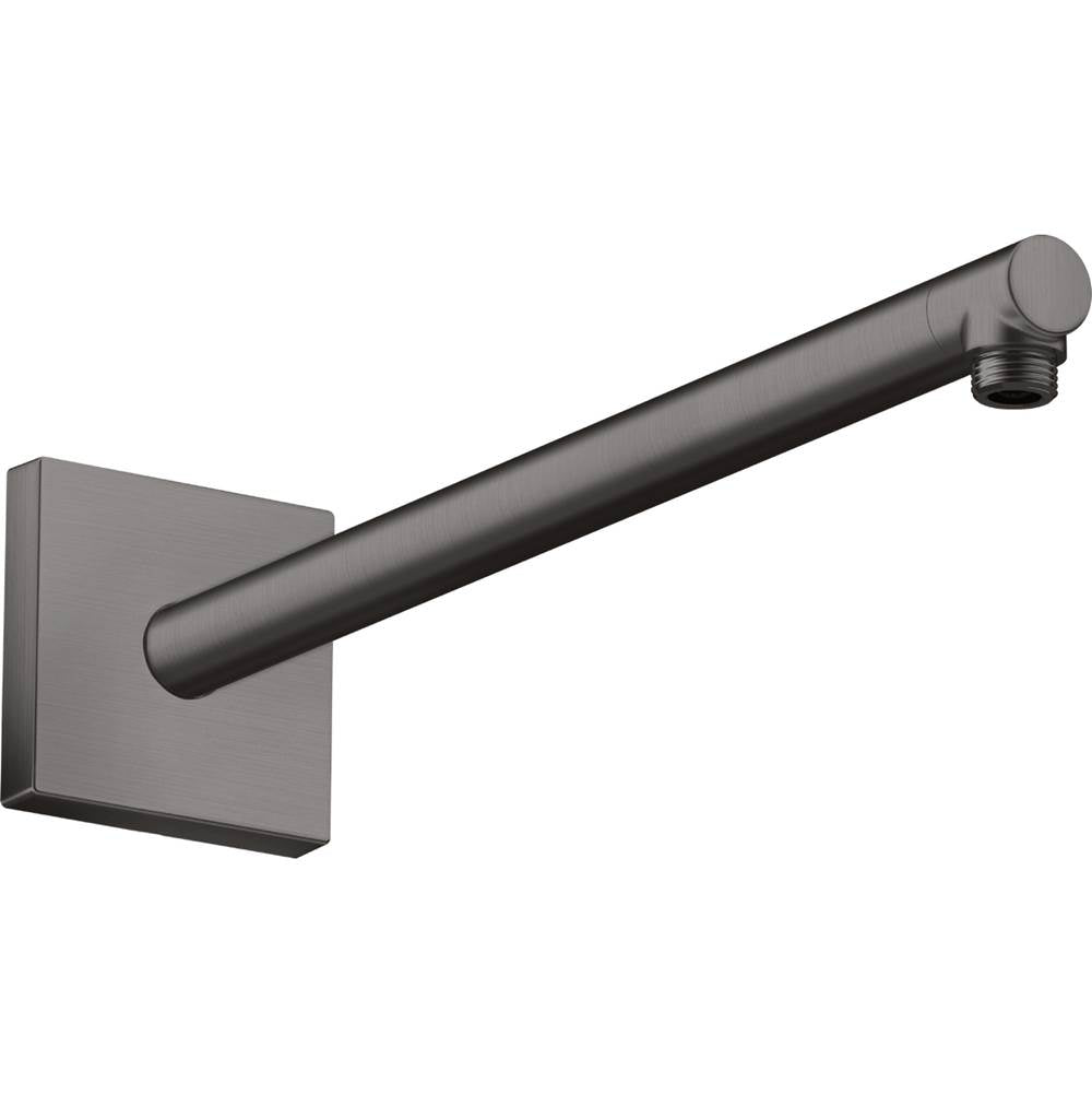 Axor - AXOR ShowerSolutions Showerarm Square, 15'' in Brushed Black Chrome - Brushed Black Chrome