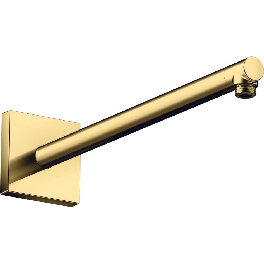 Axor - AXOR ShowerSolutions Showerarm Square, 15'' in Polished Gold Optic - Polished Gold Optic