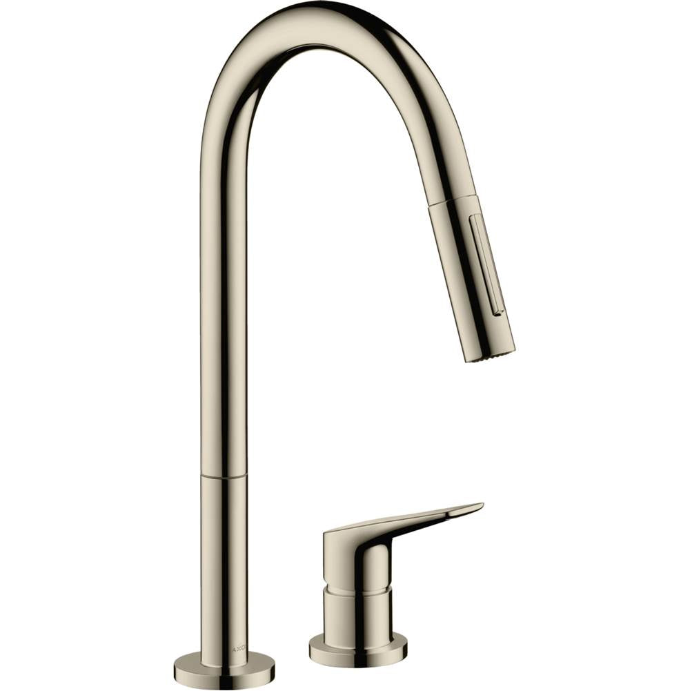 Axor - AXOR Citterio M 2-Hole Single-Handle Kitchen Faucet 2-Spray Pull-Down, 1.75 GPM in Polished Nickel - Polished Nickel