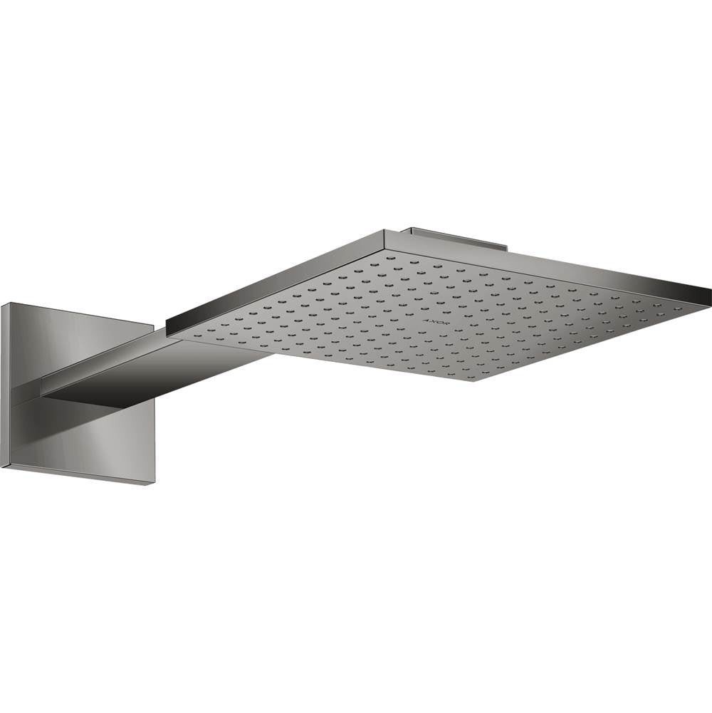 Axor - AXOR ShowerSolutions Showerhead 250 Square 2- Jet with Showerarm Trim, 2.5 GPM in Polished Black Chrome - Polished Black Chrome