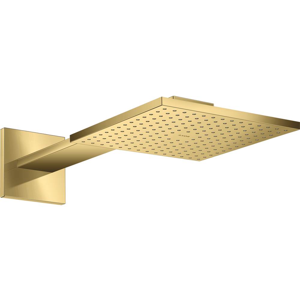 Axor - AXOR ShowerSolutions Showerhead 250 Square 2- Jet with Showerarm Trim, 2.5 GPM in Polished Gold Optic - Polished Gold Optic