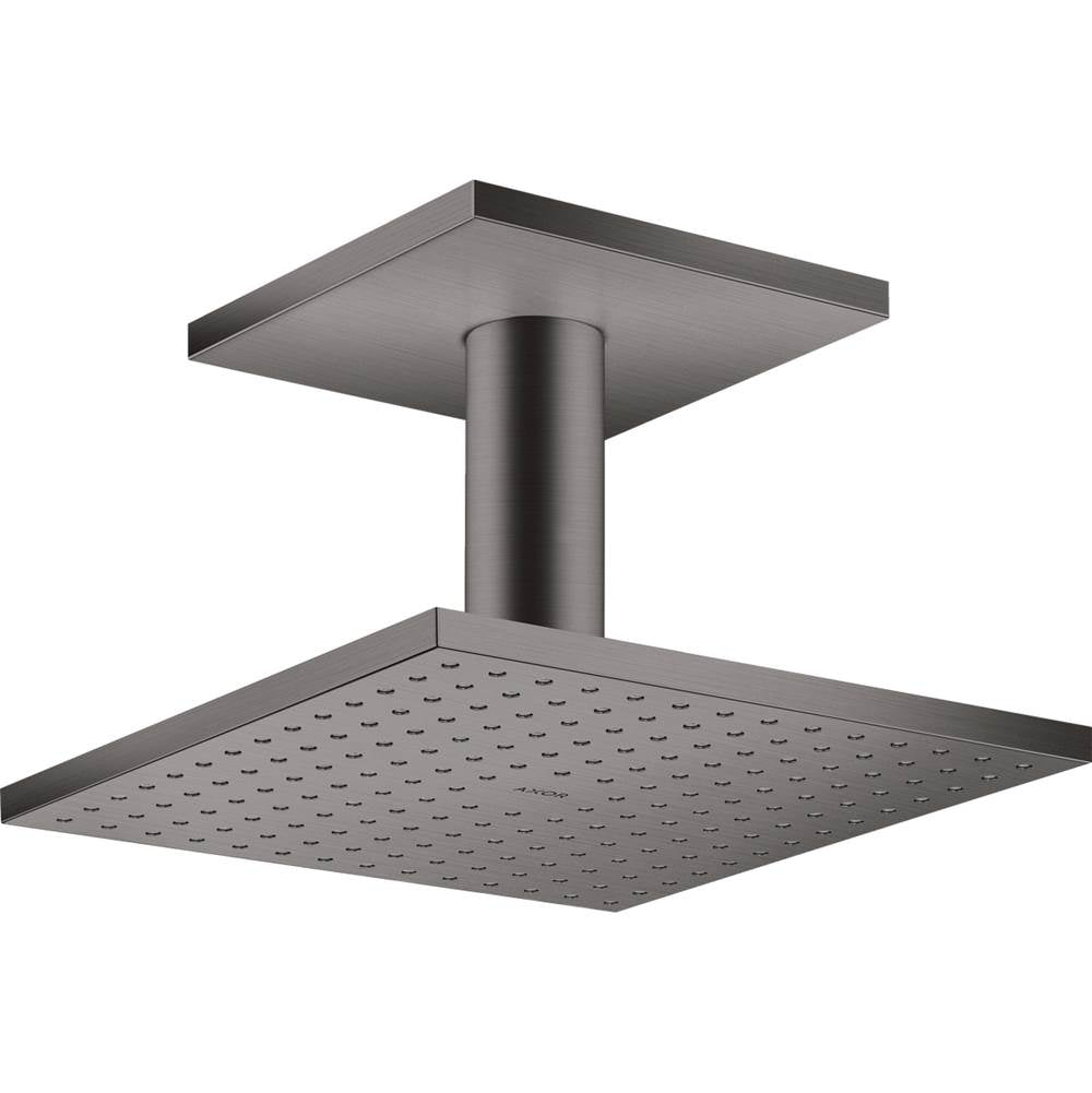 Axor - AXOR ShowerSolutions Showerhead 250 Square 2-Jet Ceiling Connection, 2.5 GPM in Brushed Black Chrome - Brushed Black Chrome