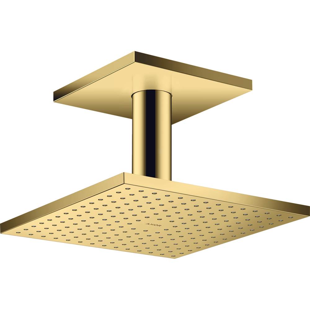 Axor - AXOR ShowerSolutions Showerhead 250 Square 2-Jet Ceiling Connection, 1.75 GPM in Polished Gold Optic - Polished Gold Optic