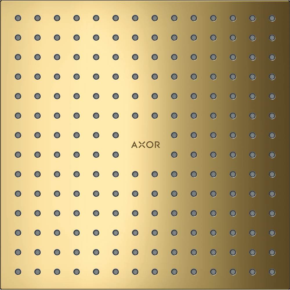 Axor - AXOR ShowerSolutions Showerhead 250 Square 2-Jet, 2.5 GPM in Polished Gold Optic - Polished Gold Optic