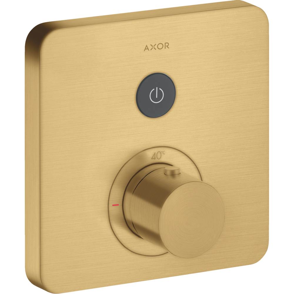 Axor - AXOR ShowerSelect Thermostatic Trim SoftCube for 1 Function in Brushed Gold Optic - Brushed Gold Optic