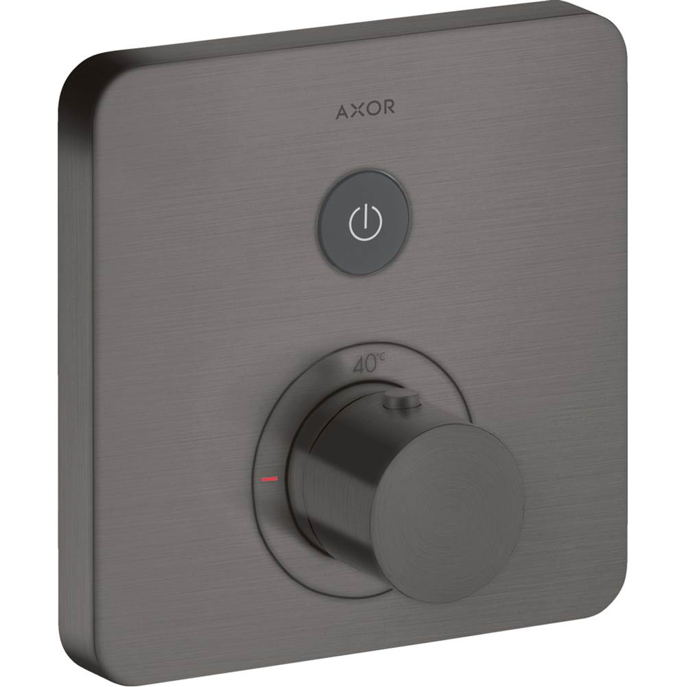 Axor - AXOR ShowerSelect Thermostatic Trim SoftCube for 1 Function in Brushed Black Chrome - Brushed Black Chrome
