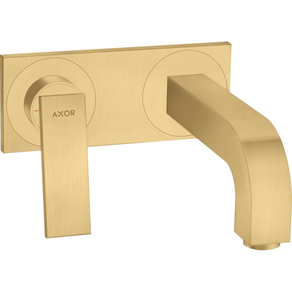 Axor - AXOR Citterio Wall-Mounted Single-Handle Faucet Trim with Base Plate, 1.2 GPM in Brushed Gold Optic - Brushed Gold Optic