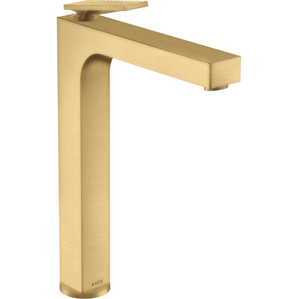 Axor - AXOR Citterio Single-Hole Faucet 280 with Pop-Up Drain- Rhombic Cut, 1.2 GPM in Brushed Gold Optic - Brushed Gold Optic