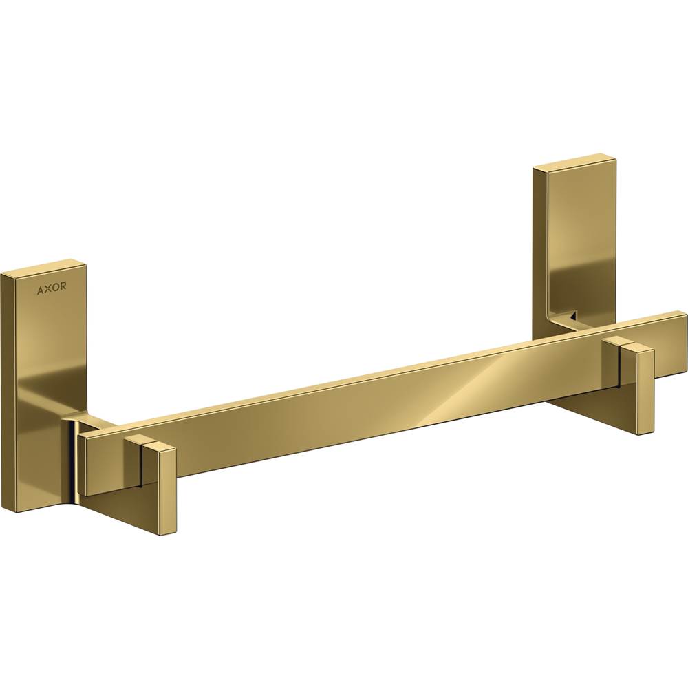 Axor - AXOR Universal Rectangular Towel Bar, 12'' in Polished Gold Optic - Polished Gold Optic