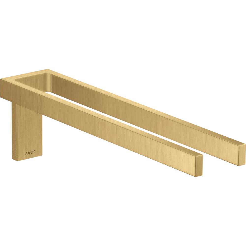 Axor - AXOR Universal Rectangular Towel Holder Twin-Handle in Brushed Gold Optic - Brushed Gold Optic