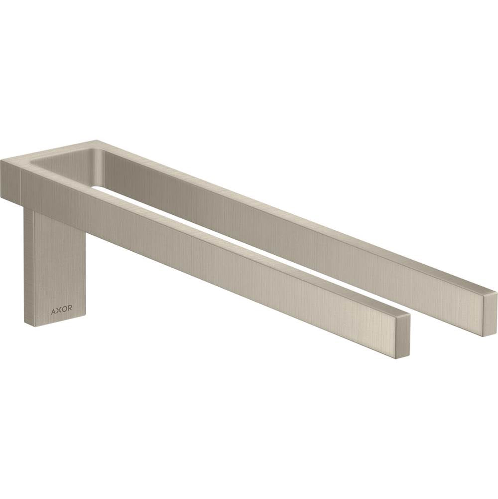 Axor - AXOR Universal Rectangular Towel Holder Twin-Handle in Brushed Nickel - Brushed Nickel