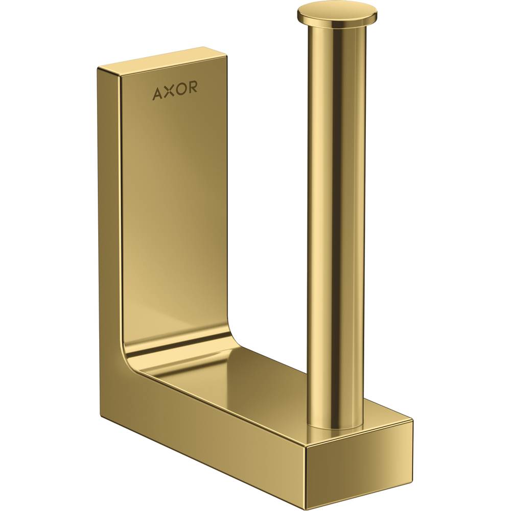 Axor - AXOR Universal Rectangular Spare Roll Holder in Polished Gold Optic - Polished Gold Optic