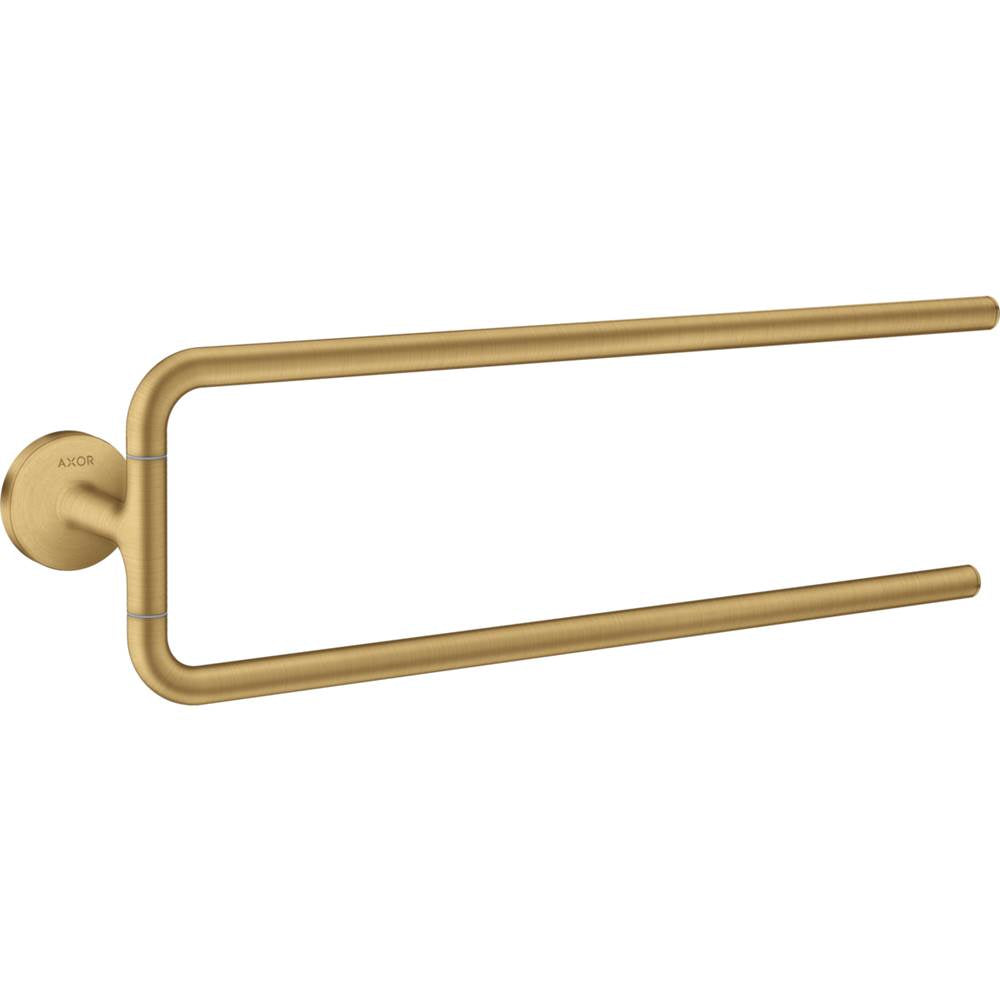 Axor - AXOR Universal Circular Double Towel Bar, 20'' in Brushed Gold Optic - Brushed Gold Optic