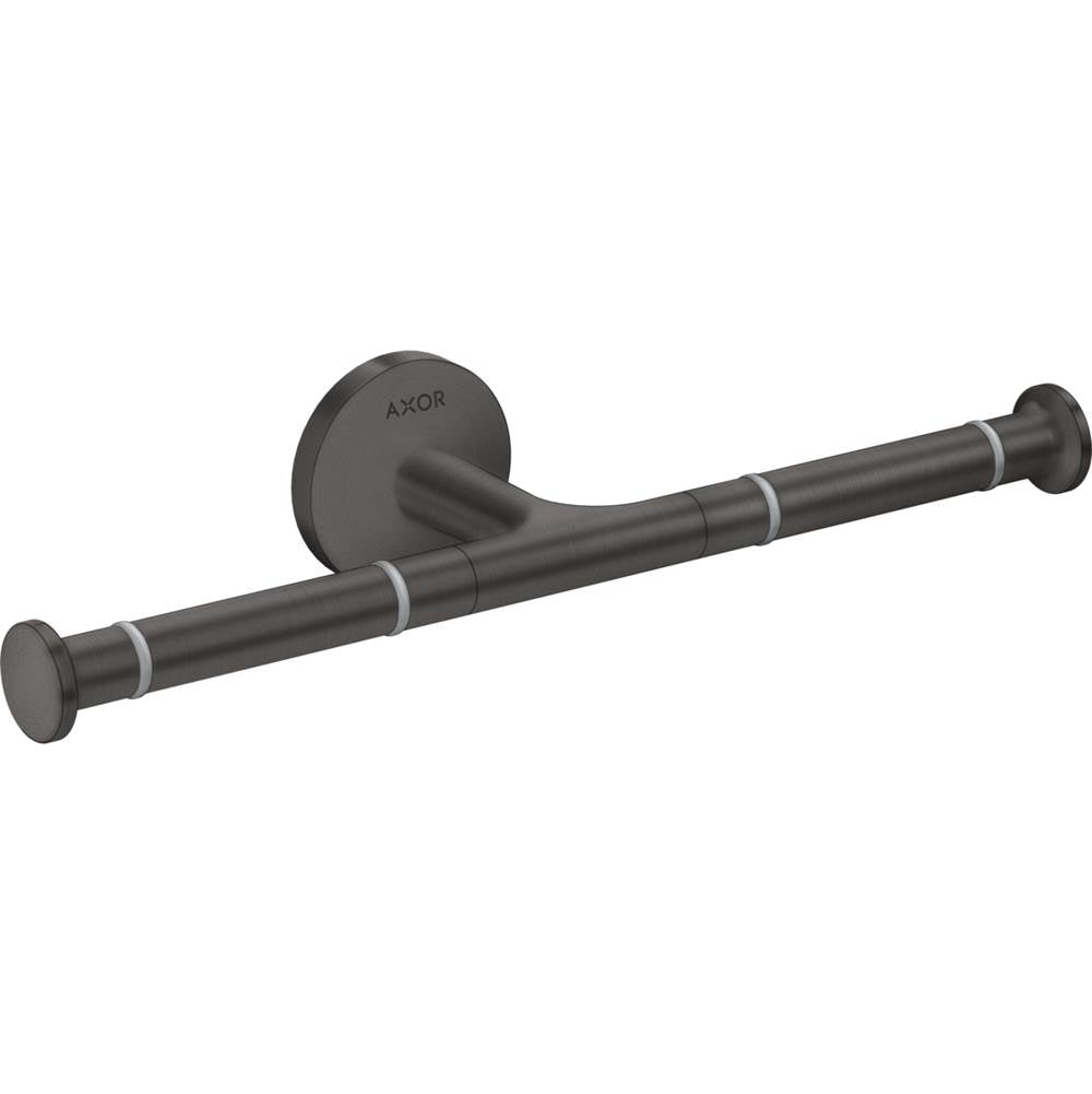 Axor - AXOR Universal Circular Double Toilet Paper Holder in Brushed Black Chrome - Brushed Black Chrome