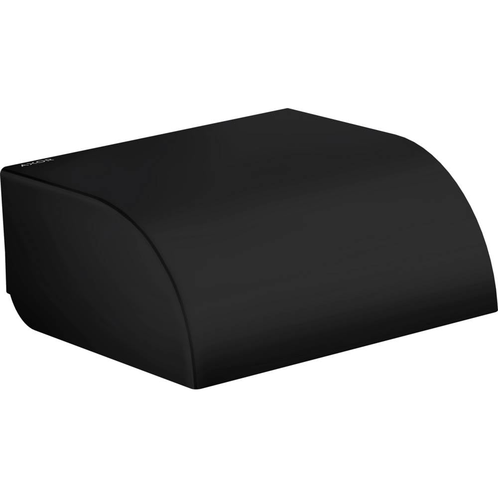 Axor - AXOR Universal Circular Roll Holder with Cover in Matte Black - Matte Black