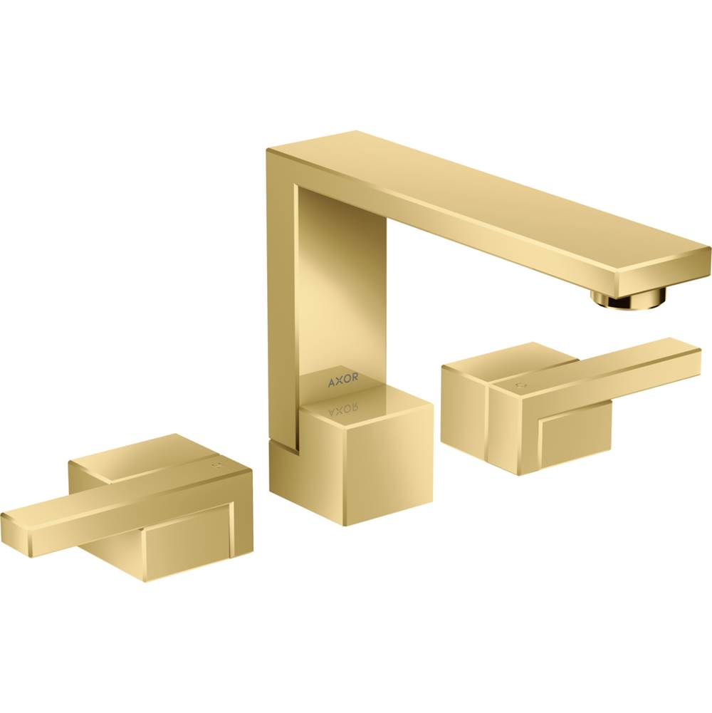Axor - Edge Widespread Faucet 130, 1.2 GPM in Polished Gold Optic - Polished Gold Optic
