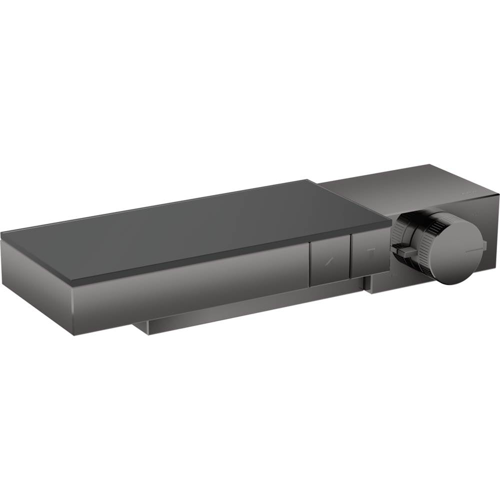 Axor - Edge Thermostatic Trim for Exposed Installation for 2 Functions in Polished Black Chrome - Polished Black Chrome