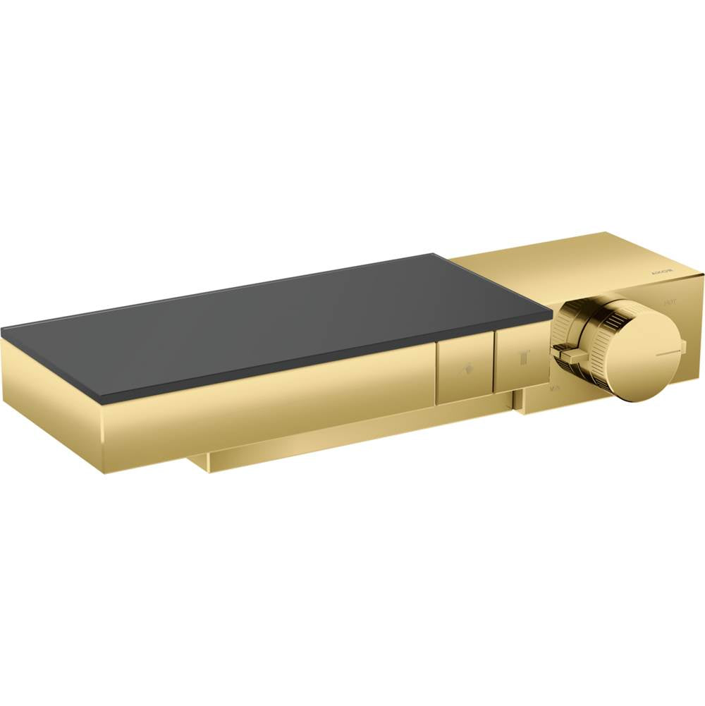 Axor - Edge Thermostatic Trim for Exposed Installation for 2 Functions in Polished Gold Optic - Polished Gold Optic