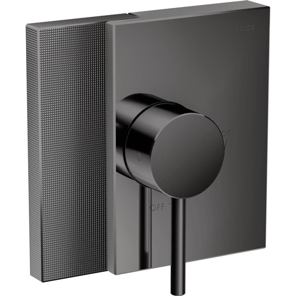 Axor - AXOR Edge Pressure Balance Trim - Diamond Cut in Polished Black Chrome - Polished Black Chrome