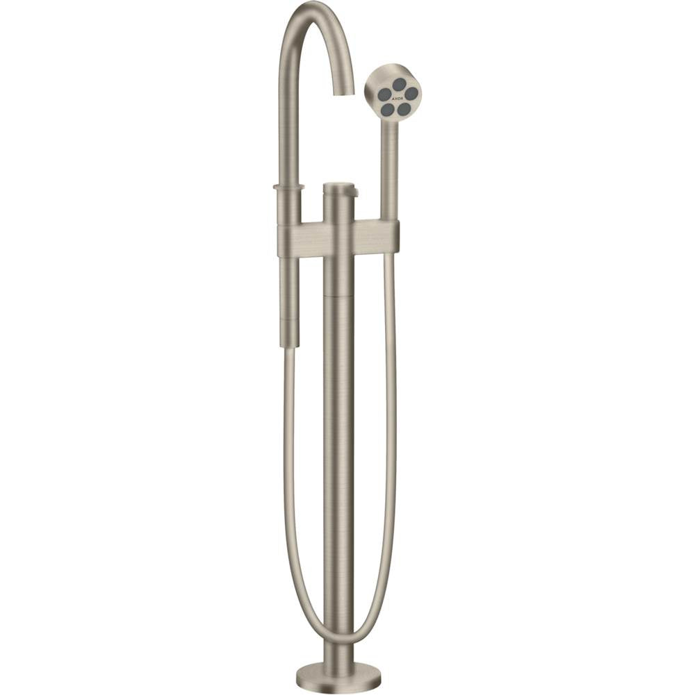 Axor - AXOR ONE Freestanding Tub Filler Trim with 1.75 GPM Handshower in Brushed Nickel - Brushed Nickel