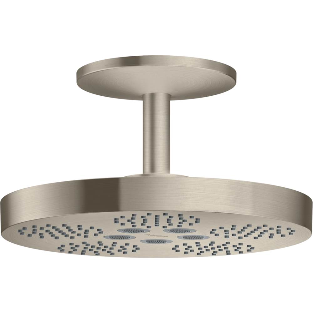 Axor - AXOR ONE Showerhead 280 2-Jet with Ceiling Mount Trim, 1.75 GPM in Brushed Nickel - Brushed Nickel