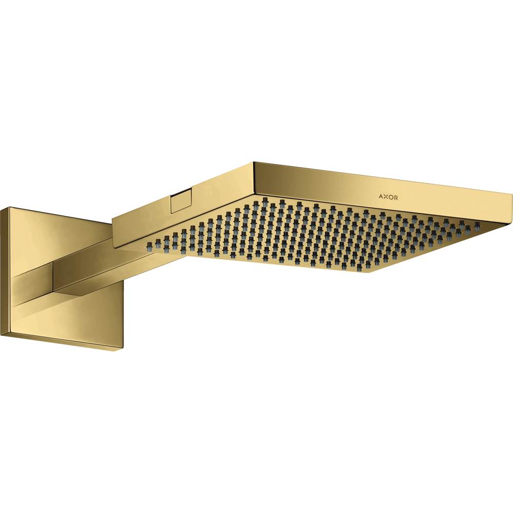 Axor - AXOR ShowerSolutions Showerhead 240 1-Jet with Showerarm Trim, 2.5 GPM in Polished Gold Optic - Polished Gold Optic