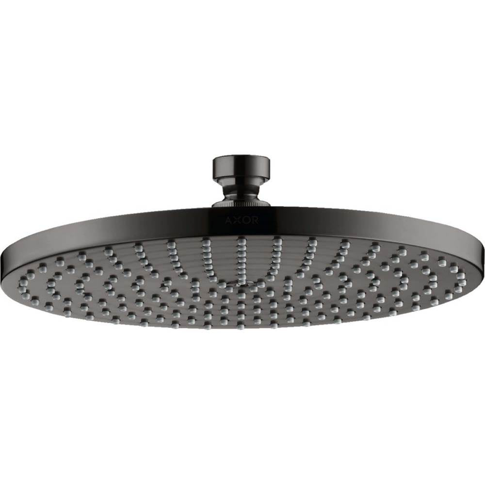 Axor - AXOR Starck Showerhead 240 1-Jet, 2.5 GPM in Polished Black Chrome - Polished Black Chrome