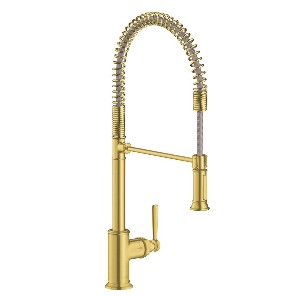 Axor - AXOR Montreux Semi-Pro Kitchen Faucet 2-Spray, 1.75 GPM in Brushed Gold Optic - Brushed Gold Optic
