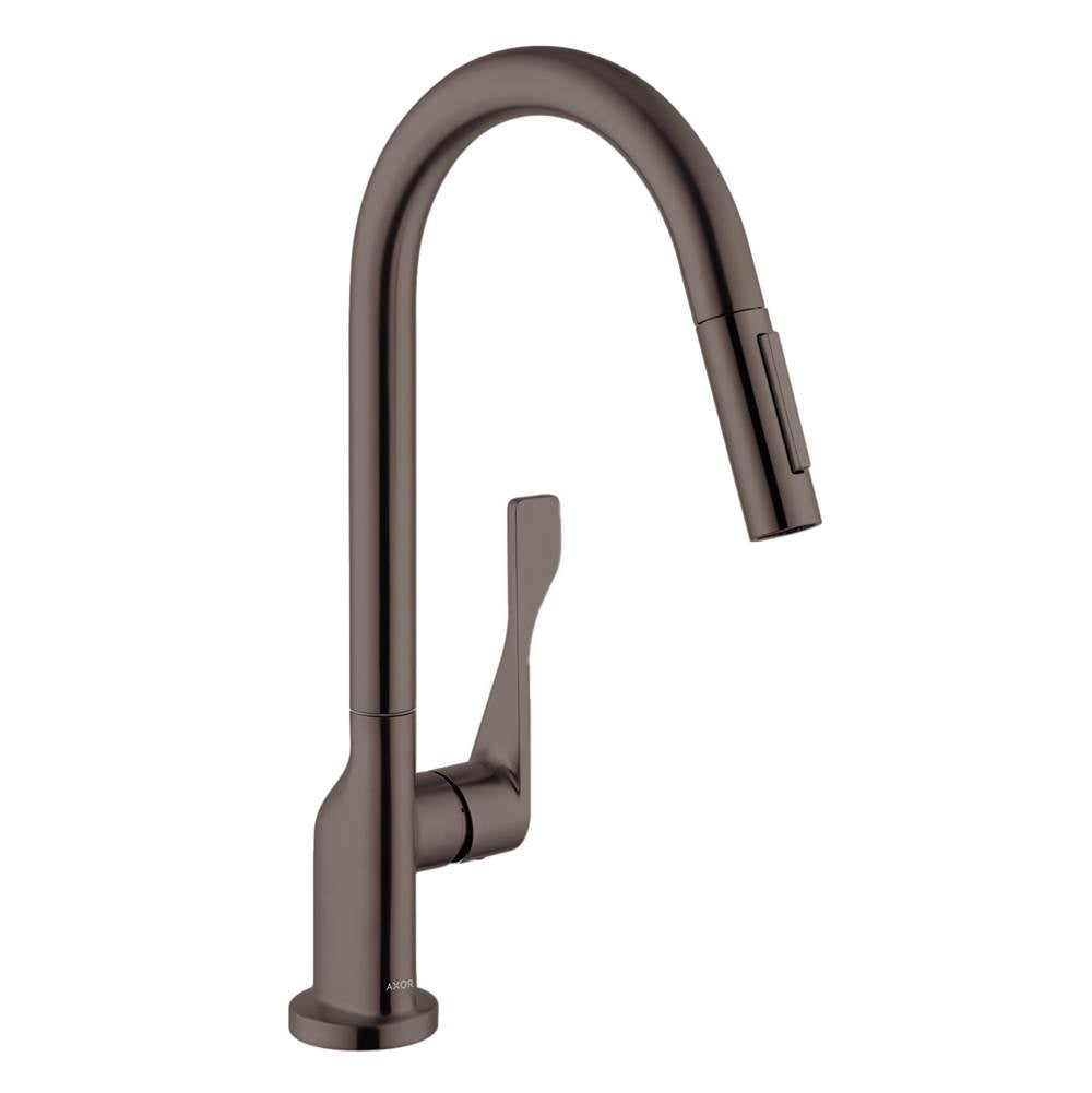 Axor - AXOR Citterio HighArc Kitchen Faucet 2-Spray Pull-Down, 1.75 GPM in Brushed Black Chrome - Brushed Black Chrome
