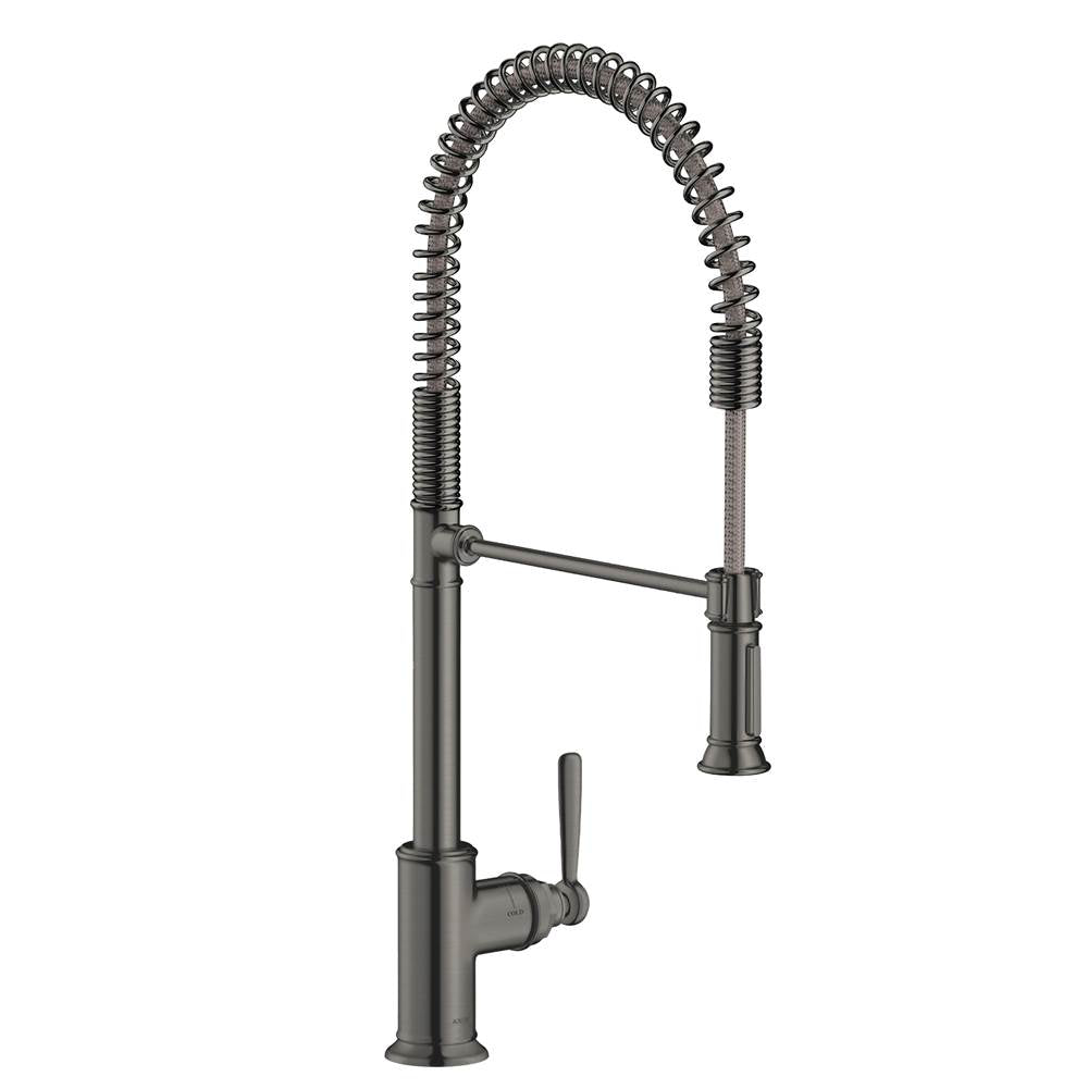 Axor - AXOR Montreux Semi-Pro Kitchen Faucet 2-Spray, 1.75 GPM in Brushed Black Chrome - Brushed Black Chrome