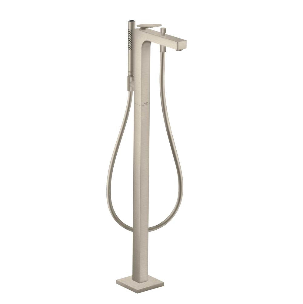Axor - AXOR Citterio Freestanding Tub Filler Trim with 1.75 GPM Handshower- Rhombic Cut in Brushed Nickel - Brushed Nickel