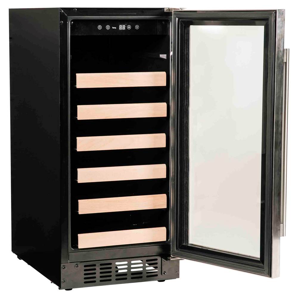15'' Wine Center with Stainless Trim Glass Door
