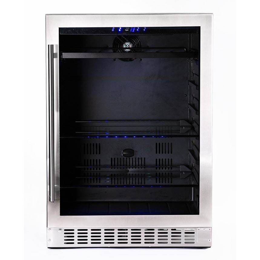 Azure - 24'' Beverage Center with Stainless Trim Glass Door