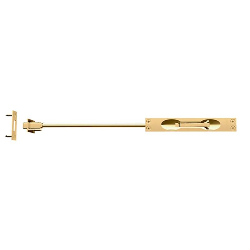 Baldwin - 0600 FLUSH BOLT W/24 ROD - Lifetime Polished Brass