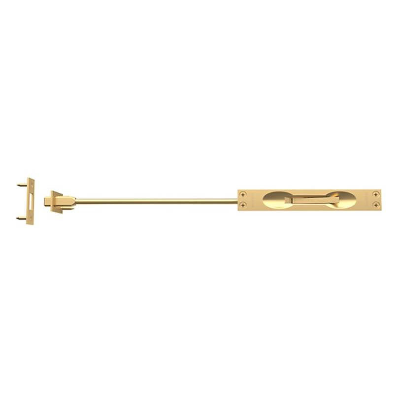 Baldwin - 0600 FLUSH BOLT W/12 ROD - Vintage Brass