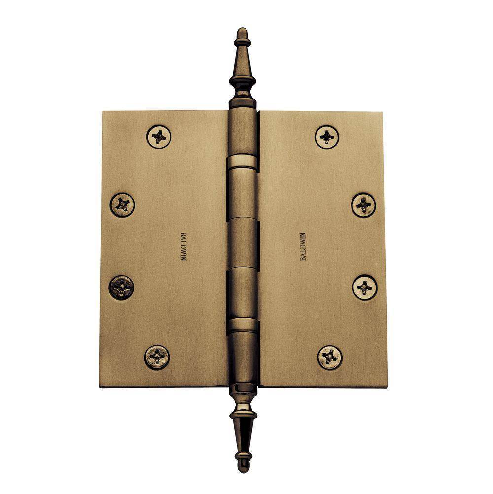 Baldwin - 1051 HINGE 5X5 NON-REM - Satin Brass and Black