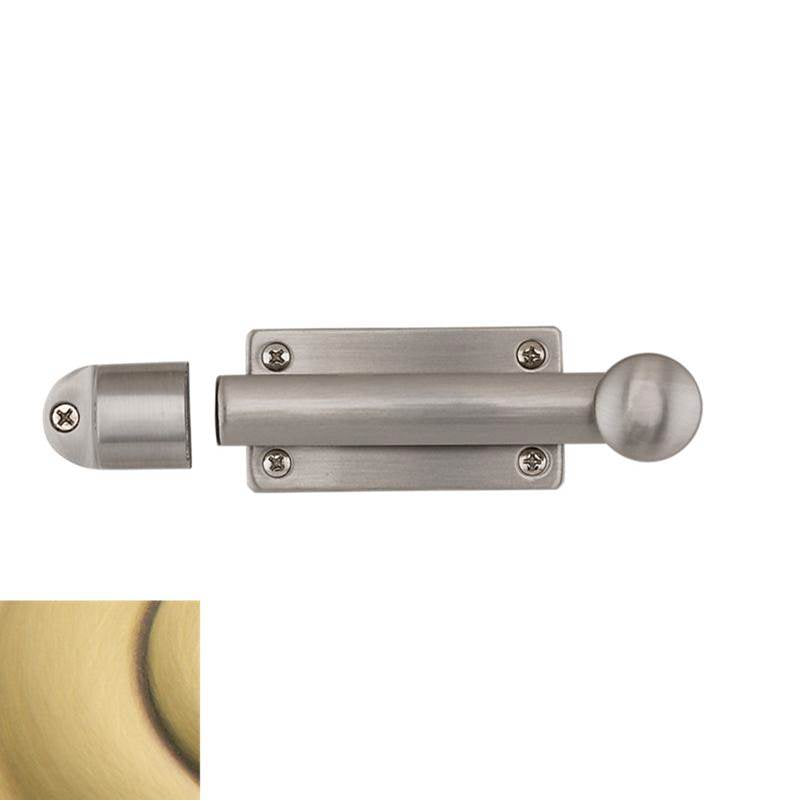 Baldwin - 0345 DUTCH DOOR BOLT 060 - Satin Brass and Brown