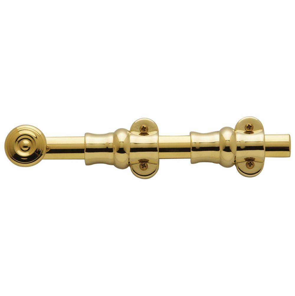Baldwin - 0380 SURFACE BOLT 8 003 - Lifetime Polished Brass