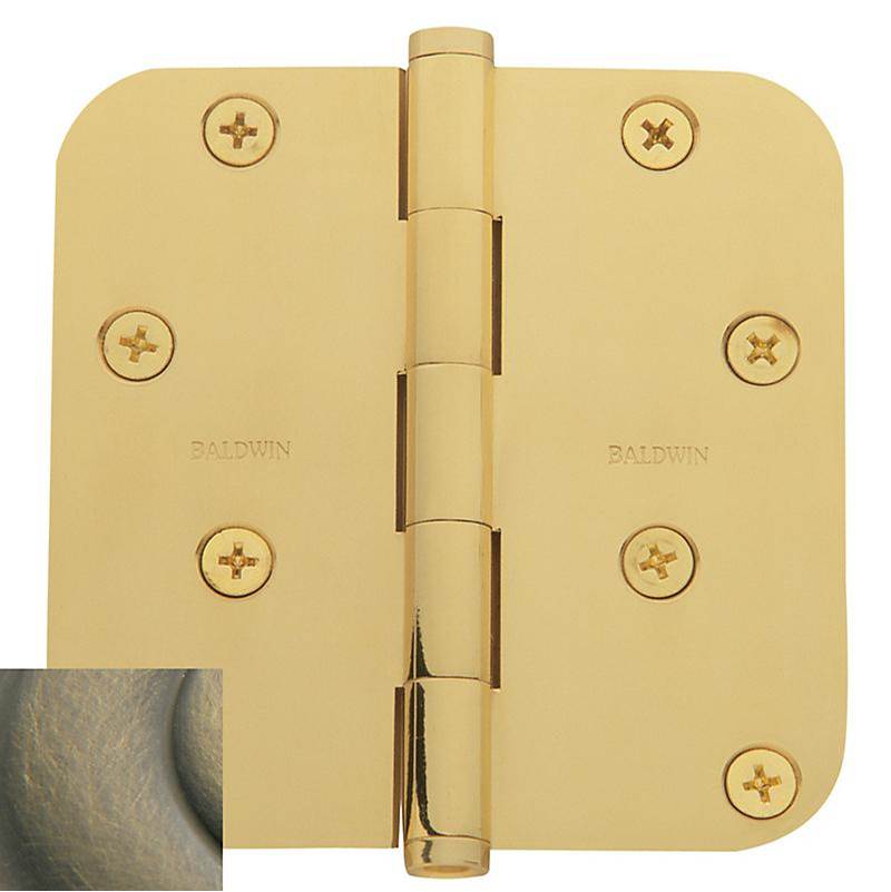 Baldwin - 1140 5/8'' Radius Corner Hinge - Satin Brass and Black