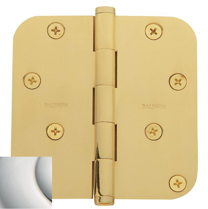 Baldwin - 1140 5/8'' Radius Corner Hinge - Lifetime Polished Nickel