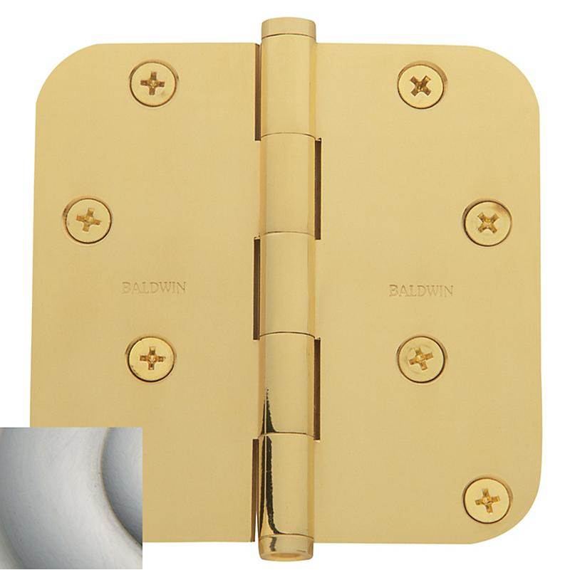 Baldwin - 1140 5/8'' Radius Corner Hinge - Lifetime Satin Nickel