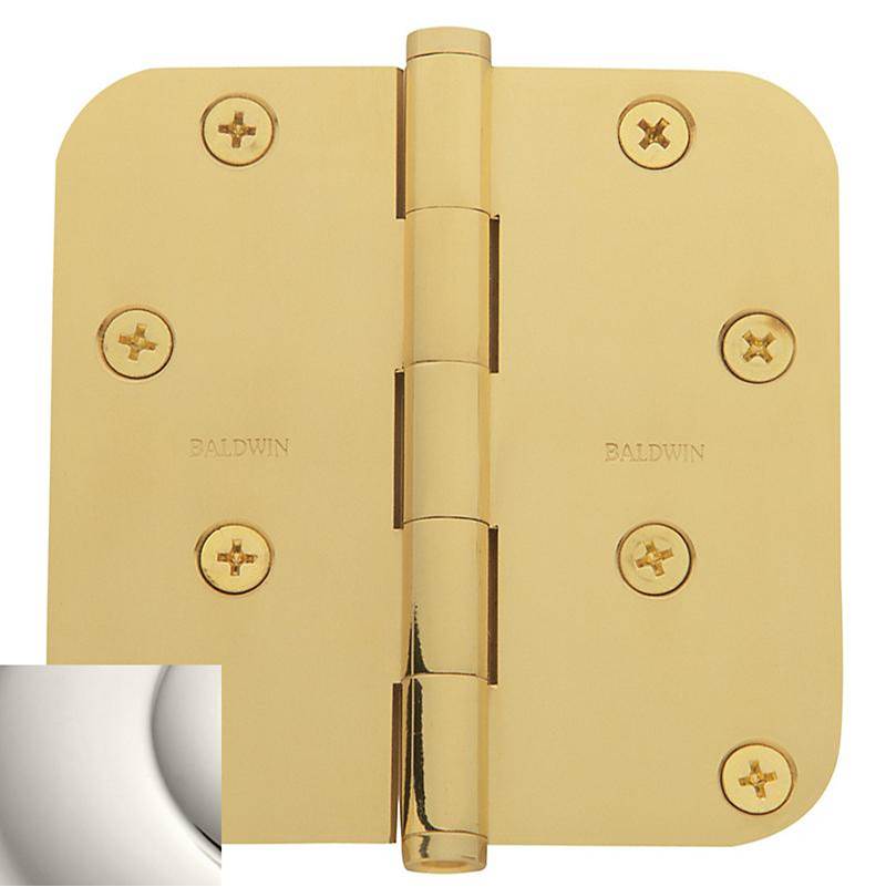 Baldwin - 1140 5/8'' Radius Corner Hinge - Polished Nickel