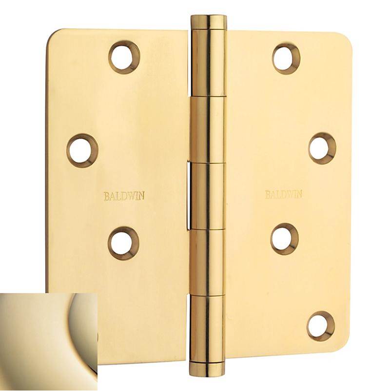 Baldwin - 1440 1/4 RAD CNR HINGE - Lifetime Polished Brass