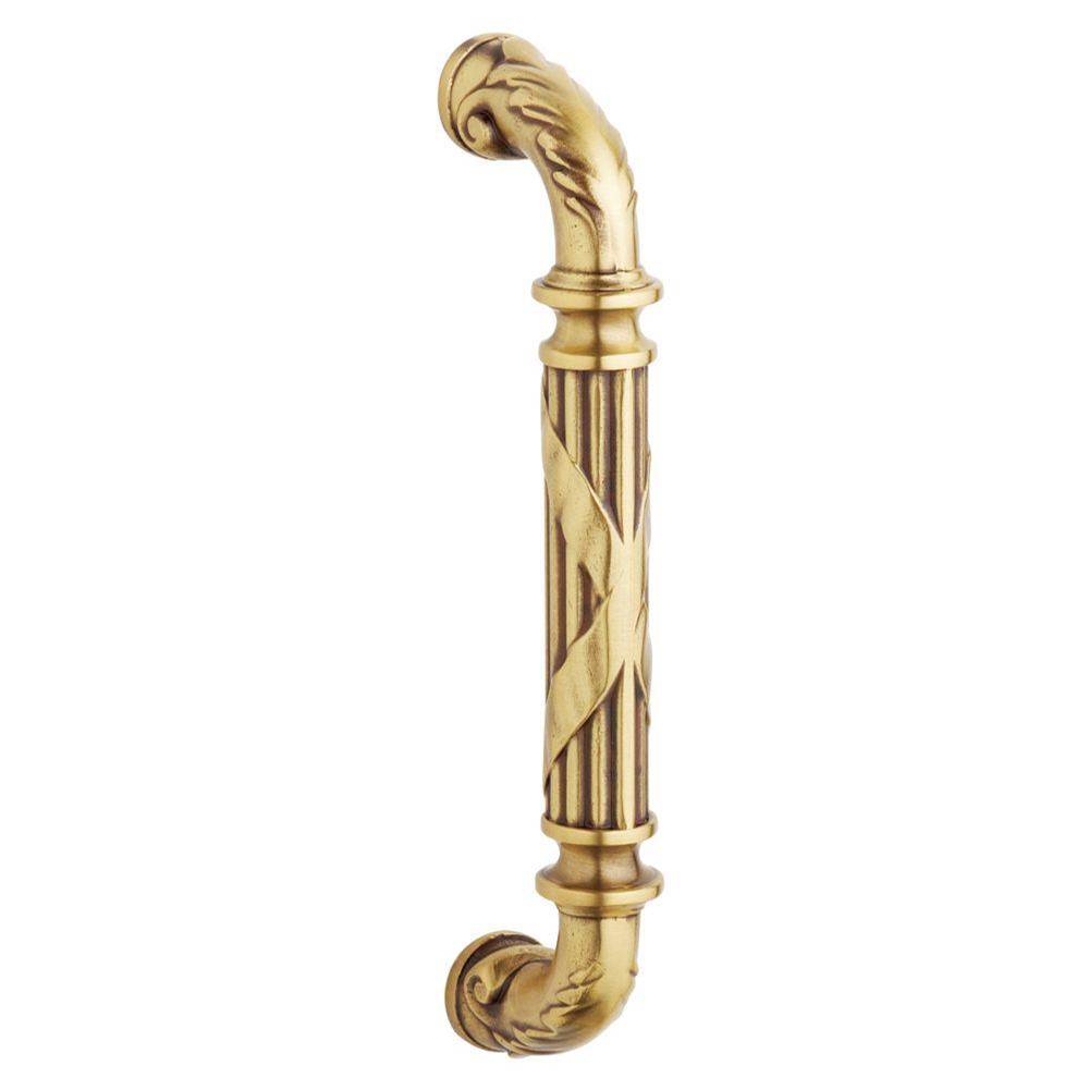 Baldwin - 2597 DOOR PULL 8 CTC - Satin Brass and Brown