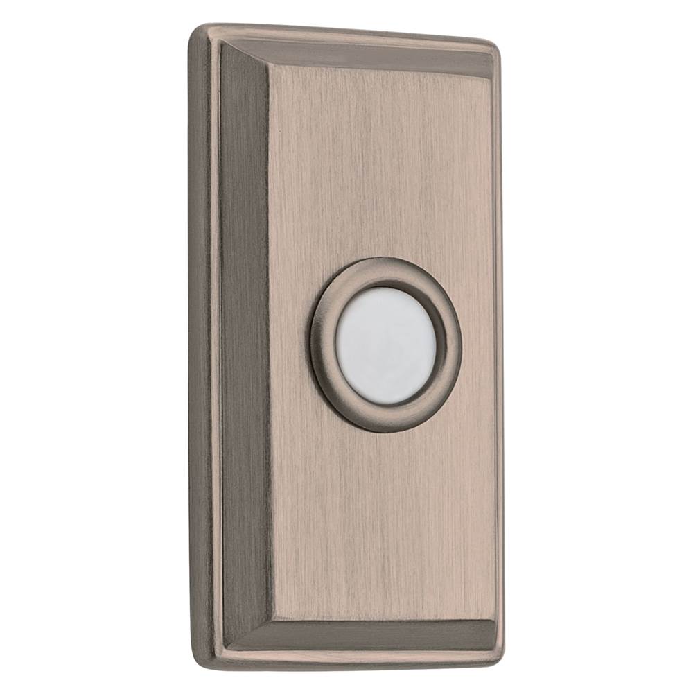 Baldwin - 4860 RECTANGULAR BELL BUTTON 402 - Distressed Oil Rubbed Bronze