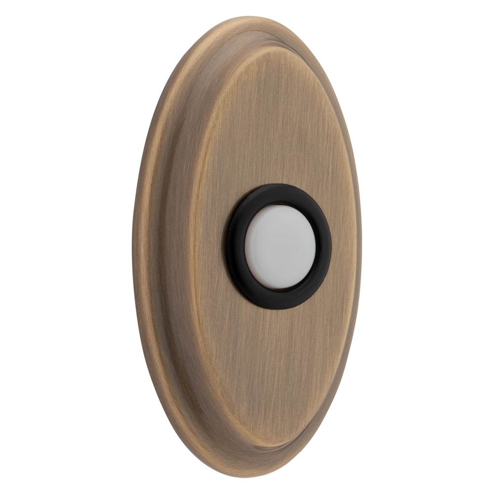 Baldwin - 4861 OVAL BELL BUTTON 050 - Satin Brass,Black