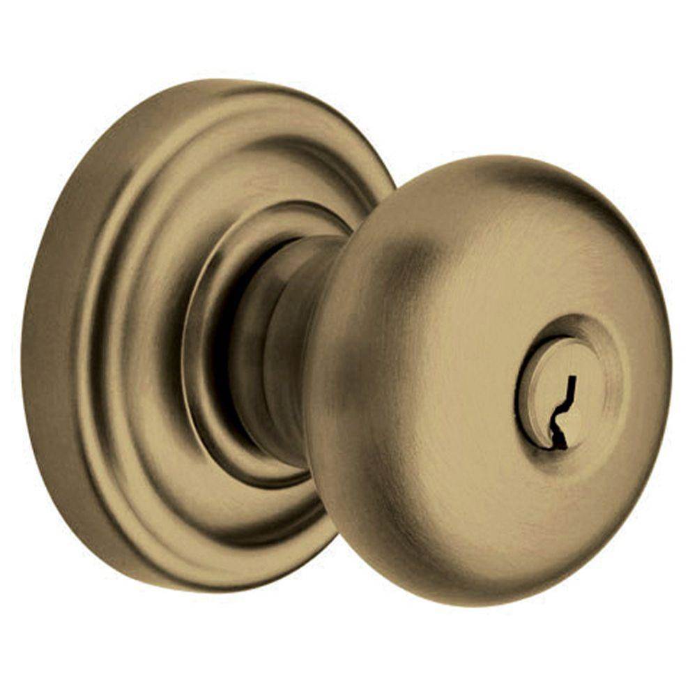 Baldwin - 5205 FULL DUMMY KNXKNB S - Satin Brass and Black